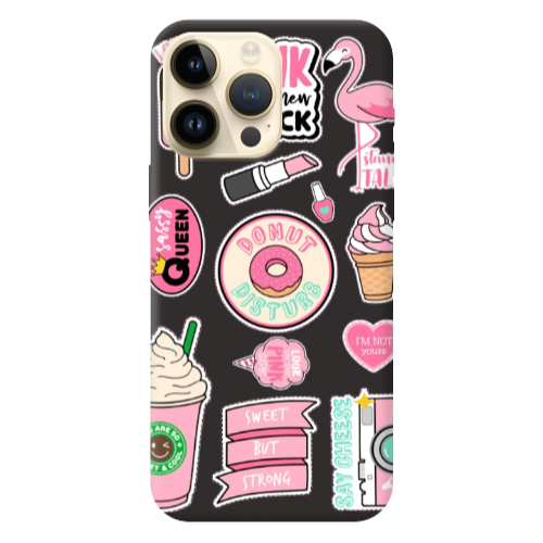 Apple iPhone 13 Pro Max Donut disturb Black Colored Silicone TPU Θήκη