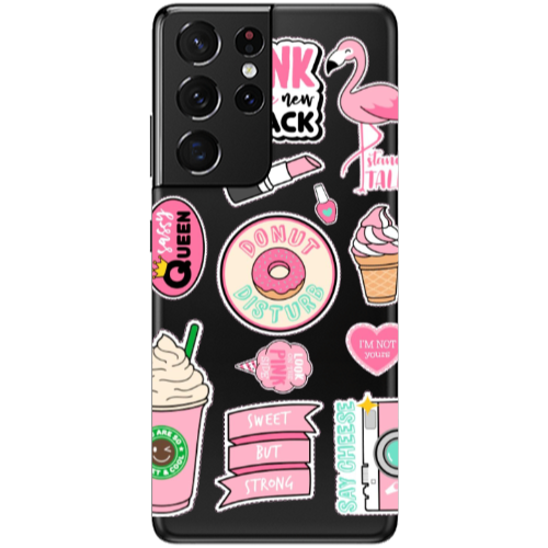 Samsung S21 Ultra Donut disturb Transparent Silicone TPU Θήκη