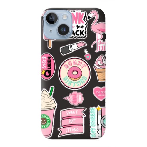 Apple iPhone 14  Donut disturb Black Colored Silicone TPU Θήκη