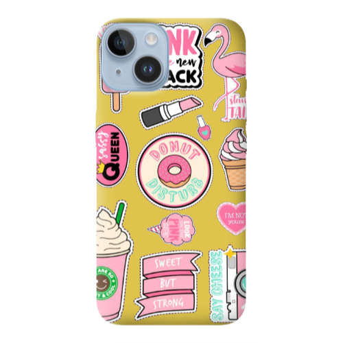 Apple iPhone 14 Plus Donut disturb Yellow Colored Silicone TPU Θήκη