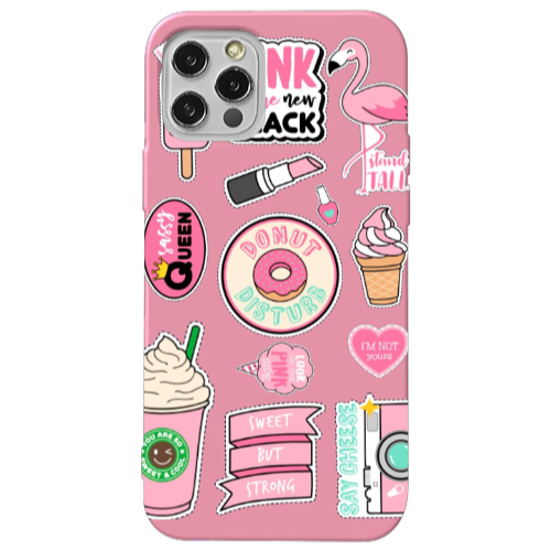 Apple iPhone 13 Pro Donut disturb Pink Colored Silicone TPU Θήκη