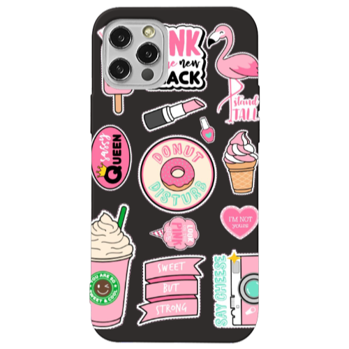 Apple iPhone 13 Pro Donut disturb Black Colored Silicone TPU Θήκη
