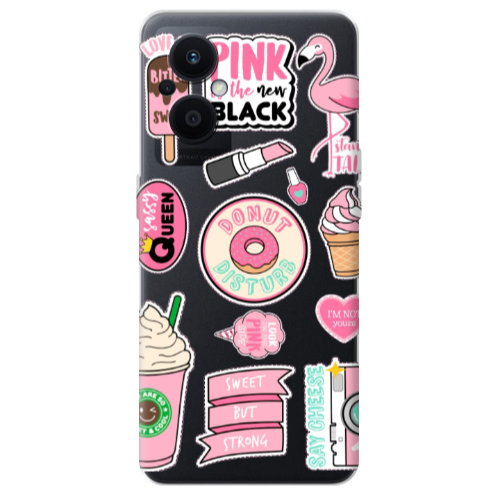 Oppo Reno 7 Lite Donut disturb Transparent Silicone TPU Θήκη