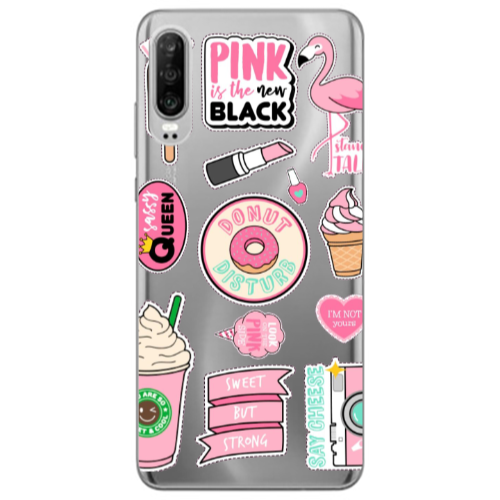 Huawei P30 Donut disturb Transparent Silicone TPU Θήκη