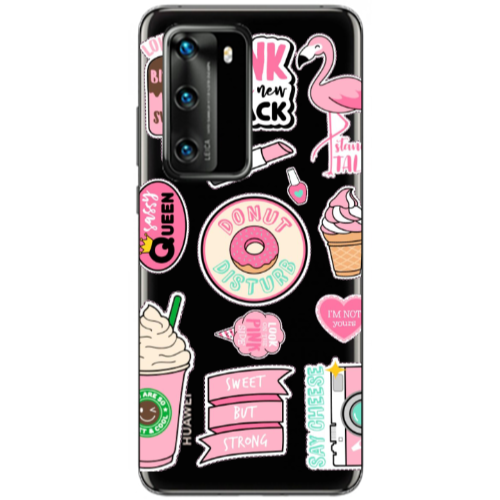 Huawei P40 Donut disturb Transparent Silicone TPU Θήκη
