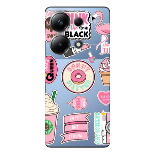 Xiaomi Poco M6 Pro 4G Donut disturb Transparent Silicone TPU Θήκη