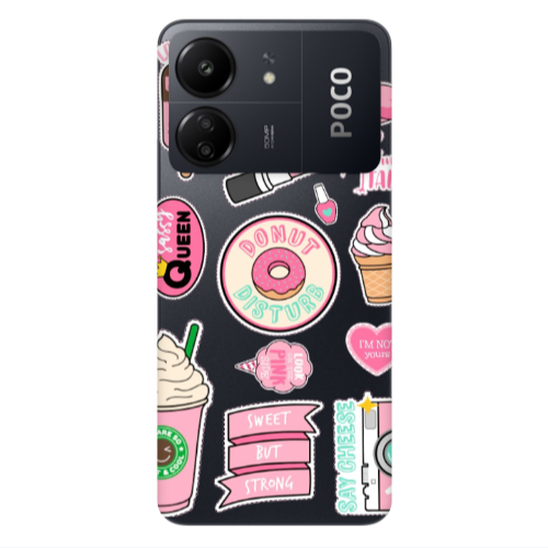 Xiaomi Poco C65 Donut disturb Transparent Silicone TPU Θήκη
