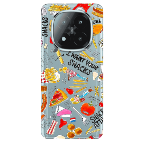Xiaomi Redmi Note 14 Pro + 5g Snack attack Transparent Silicone TPU Θήκη