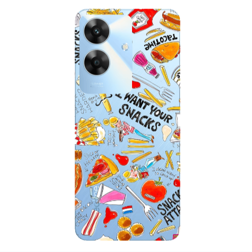 Realme Note 60 Snack attack Transparent Silicone TPU Θήκη