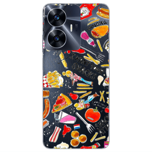 Realme Note 50 Snack attack Transparent Silicone TPU Θήκη