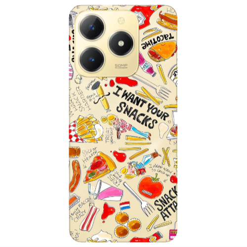 Realme C61 Snack attack Transparent Silicone TPU Θήκη