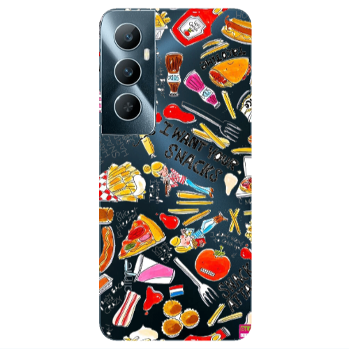 Realme C65 Snack attack Transparent Silicone TPU Θήκη