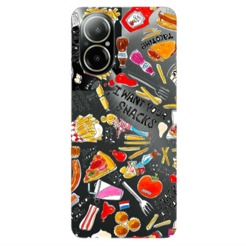 Realme C67 Snack attack Transparent Silicone TPU Θήκη