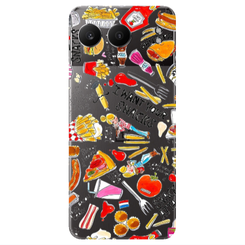 Oneplus Nord 4 Snack attack Transparent Silicone TPU Θήκη