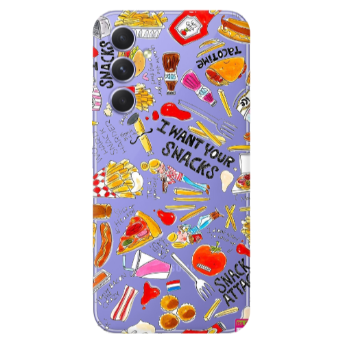 Samsung A36 Snack attack Transparent Silicone TPU Θήκη