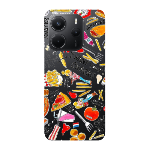 Xiaomi Redmi Note 14 Snack attack Transparent Silicone TPU Θήκη