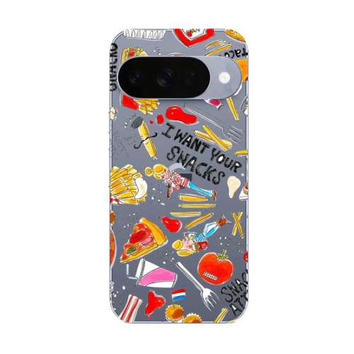 Google Pixel 10 Snack attack Transparent Silicone TPU Θήκη