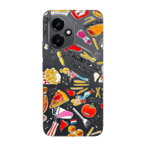 Honor Magic 400 Snack attack Transparent Silicone TPU Θήκη