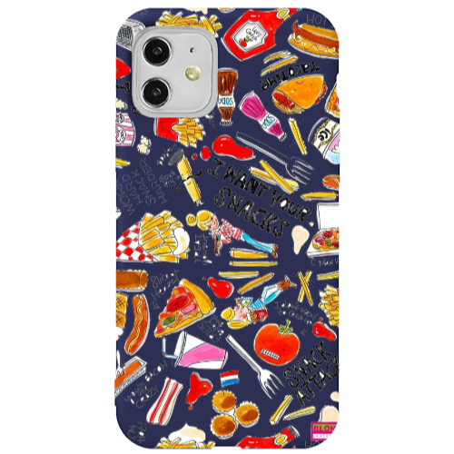 Apple iPhone 11  Snack attack Dark blue Colored Silicone TPU Θήκη