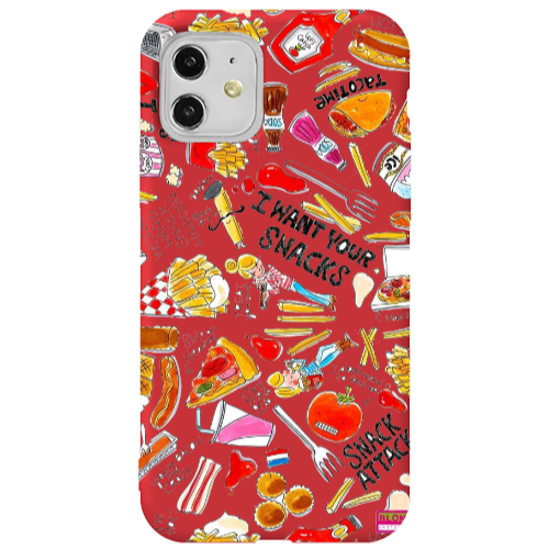 Apple iPhone 11  Snack attack Red Colored Silicone TPU Θήκη