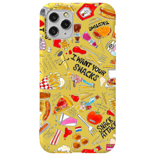 Apple iPhone 11 Pro Snack attack Yellow Colored Silicone TPU Θήκη