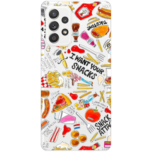Samsung A52 Snack attack Transparent Silicone TPU Θήκη