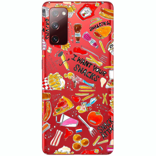Samsung S20 FE Snack attack Transparent Silicone TPU Θήκη