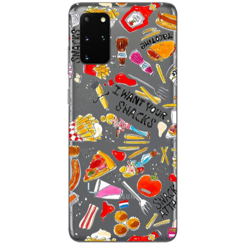 Samsung S20 Plus Snack attack Transparent Silicone TPU Θήκη