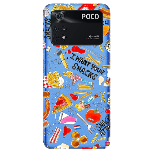 Xiaomi Poco M4 Pro 4G Snack attack Transparent Silicone TPU Θήκη