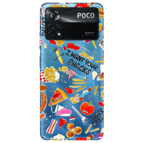 Xiaomi Poco X4 Pro Snack attack Transparent Silicone TPU Θήκη
