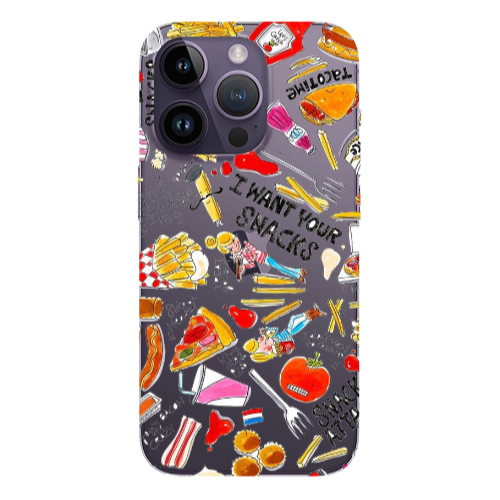 Apple iPhone 14 Pro  Snack attack Transparent Silicone TPU Θήκη