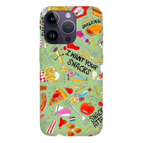 Apple iPhone 14 Pro Max Snack attack Light Green Colored Silicone TPU Θήκη