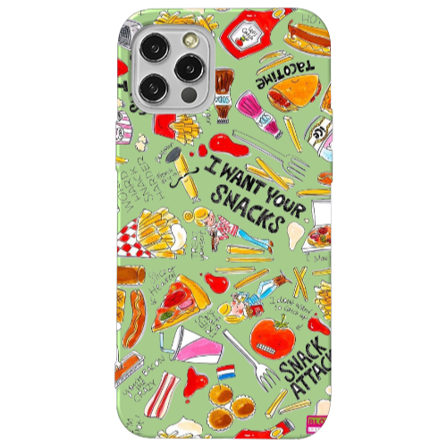 Apple iPhone 12 Pro Snack attack Light Green Colored Silicone TPU Θήκη