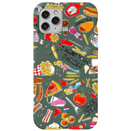 Apple iPhone 11 Pro Max Snack attack Dark Green Colored Silicone TPU Θήκη