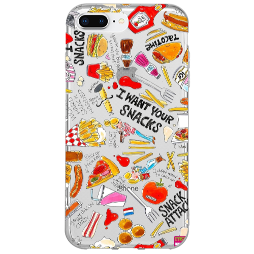 Apple iPhone 7 Plus Snack attack Transparent Silicone TPU Θήκη