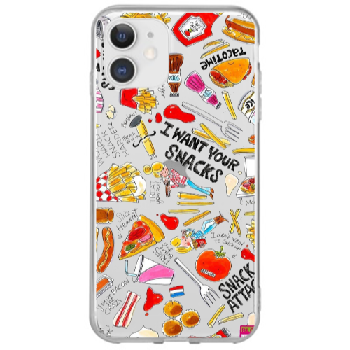 Apple iPhone 12 Mini Snack attack Transparent Silicone TPU Θήκη