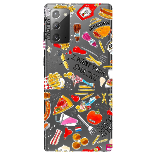 Samsung Note 20 Snack attack Transparent Silicone TPU Θήκη