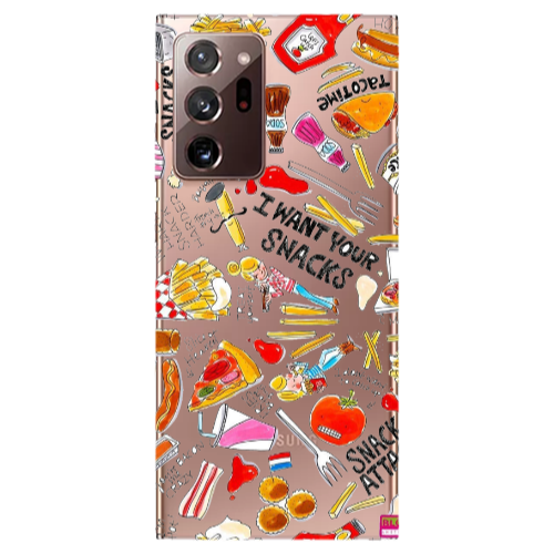 Samsung Note 20 Ultra Snack attack Transparent Silicone TPU Θήκη