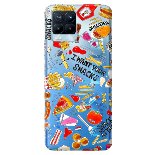 Realme 8 Pro Snack attack Transparent Silicone TPU Θήκη