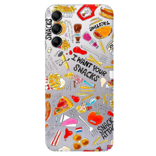 Samsung A24 Snack attack Transparent Silicone TPU Θήκη