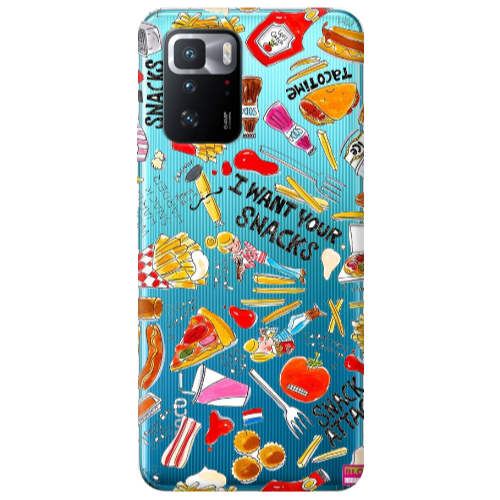 Xiaomi Poco X3 GT Snack attack Transparent Silicone TPU Θήκη
