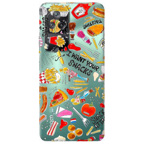 Xiaomi Poco F4 Snack attack Transparent Silicone TPU Θήκη