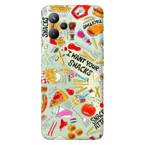 Realme C35 Snack attack Transparent Silicone TPU Θήκη