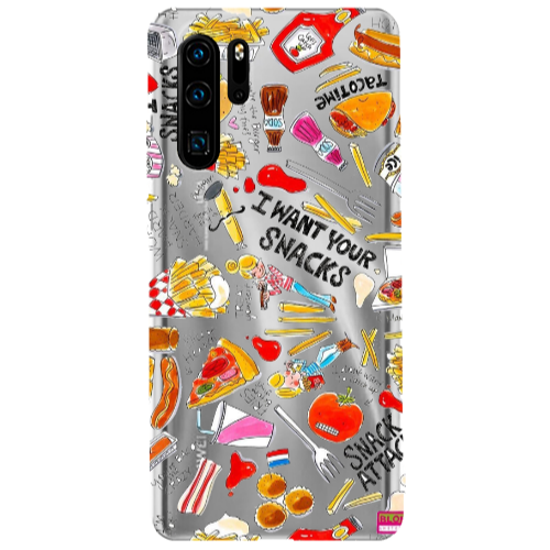Huawei P30 Pro Snack attack Transparent Silicone TPU Θήκη