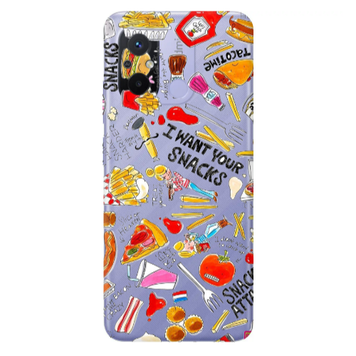Xiaomi Redmi 12C Snack attack Transparent Silicone TPU Θήκη