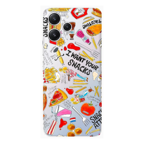 Xiaomi Redmi 12 Snack attack Transparent Silicone TPU Θήκη