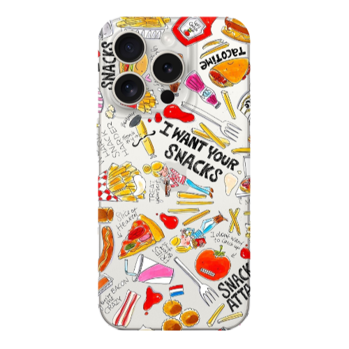 Apple iPhone 15 Pro Max Snack attack Transparent Silicone TPU Θήκη