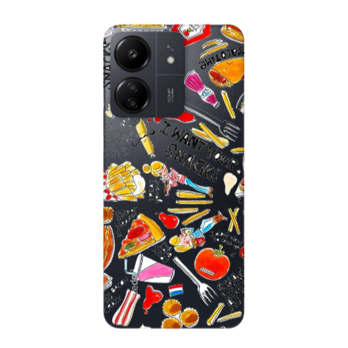 Xiaomi Redmi 13C Snack attack Transparent Silicone TPU Θήκη