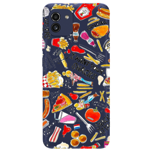 Samsung A03 Snack attack Transparent Silicone TPU Θήκη