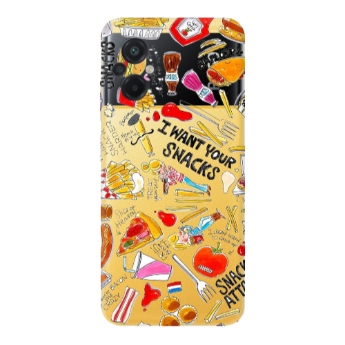 Xiaomi Poco M5 Snack attack Transparent Silicone TPU Θήκη